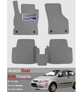 CHEVROLET KALOS (2005-2011) Uyumlu EVA Paspas Tam Set–Araca Özel,Su Geçirmez,Kolay Montaj