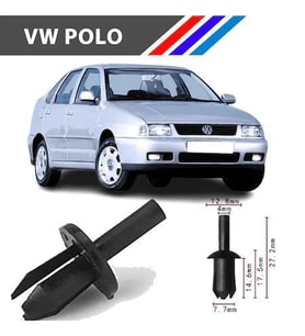 Volkswagen Polo Davlumbaz Klipsi 90262367 M1696-1 50 Adet