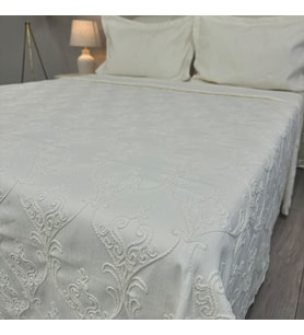 Roslin Natural 3 Parça Çift Kişilik Yatak Örtüsü