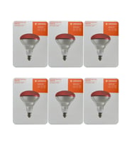 (6 Adet) Ledvance 250W Kızılötesi Hayvan Isıtma ve Fizik Tedavi Lambası (Kırmızı Işık) E27 Duy