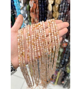 Sitrin Doğal Taş Faset Küp Kesim 5x5mm Dizi AB+