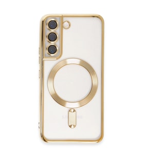 Samsung Galaxy S22 Kılıf Kross Magneticsafe Kapak - Gold