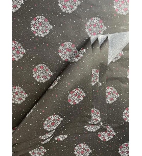 Yılbaşı Kar Desenli Süsleme Topu Pelur Kağıdı/Pelur Kâğıt /Yılbaşı Yeni Yıl Hediye Paketleme 10adet-SSLTP10 (Renksiz)