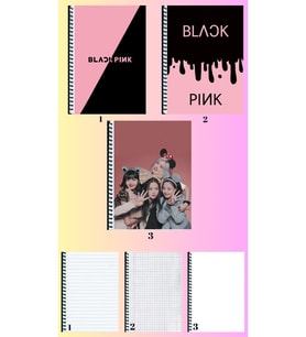 BlackpinkA4 defter 3 adet çizgili + kareli + çizgisiz büyük boy 21*29 cm süper set