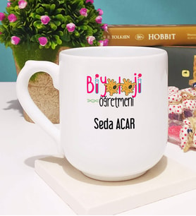 Biyoloji Öğretmeni Kupa Bardak Oval