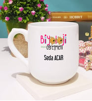 Biyoloji Öğretmeni Kupa Bardak Oval