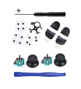 PS5 Versiyon 2 Analog Motor Topuz İç Lastik Tetik Seti Tornavida Ayırıcı Set PS5 Kol Tamiri (Mavi)