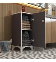 Kenzlife kilitli dolap rana39 gri 68*39*39 banyo dolabı hazır mutfak ofis kiler kitaplık evrak ayaklı (Karışık)