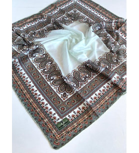 Shawl Secret Dört Mevsim Etnik Desen Eşarp Yeşil - 49561