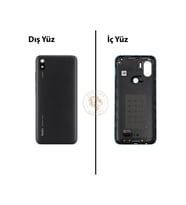 Redmi 7A Siyah Arka Pil Kapağı Batarya Kapağı Lazer Kesim Back Cover