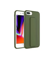 Apple iPhone 7 Plus Uyumlu Kılıf Zore Qstand Kapak (Koyu Yeşil)