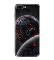 Apple iPhone 7 Plus 8 Plus Kılıf Resimli Desenli Silikon Platinium Series Kara Dünya 1902