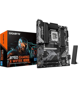 GIGABYTE B760 GAMING X WIFI6E LGA1700 DDR5 7600MHz(OC) PCIe 5.0 Çift M.2 NVMe WiFi 6E 2.5GbE LAN ATX Gaming Anakart