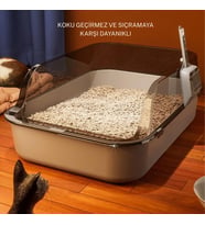 TechTic Yavru Kediler İçin Yarı  Kapalı Kedi Tuvaleti Kürek Hediyeli