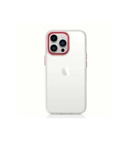 Apple iPhone 13 Uyumlu Kılıf Zore Krom Kapak (Kırmızı)