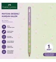 Faber-Castell Matcha Desenli Kurşun Kalem 1 Adet 2B Yuvarlak Gövde