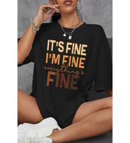 Unisex Fine Baskılı T-shirt (Siyah)