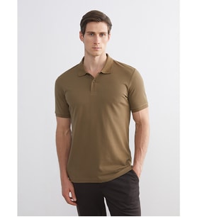 LCWAIKIKI Classic Haki Polo Yaka Pike Erkek Tişört