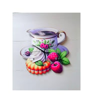 bilge Tasarım mutfak Duvar Saati 30 x 30CM (Çok Renkli)