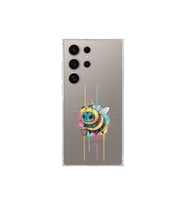 Samsung Galaxy S25 Ultra ile uyumlu Splash arı tasarımlı şeffaf silikon kılıf