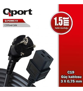 Qport Q-Powc19 1.5Mt C19 Power Kablo