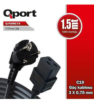 Qport Q-Powc19 1.5Mt C19 Power Kablo