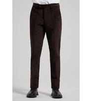 Koyu Kahverengi Pamuklu Yandan Cepli Comfort Fit Kadife Pantolon 1003245160