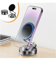 Vakumlu Manyetik Telefon Tutucu – Güçlü Vakum 360 Derece Döner Araç İçi Telefon Standı, Ultra Sabit Manyetik Destekli Mobil Cihaz Aparatı (5680)