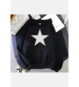 Star Kapşonlu Sweatshirt
