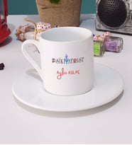 Psikiyatrist Türk Kahvesi Fincanı Beyaz