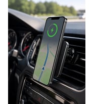 Mey İthalat® Araç İçi Manyetik Telefon Tutucu ve 15W Kablosuz Hızlı Şarj Cihazı