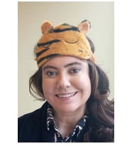 Caş Dekorasyon Leopar Desenli Kulak Detaylı Peluş Uyku Bandı
