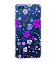 Huawei Honor View 20 Uyumlu Kapak Flowers Tasarımlı Şeffaf Silikon Kılıf
