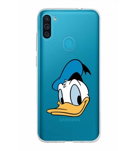 Samsung Galaxy M11 Kapak Donald Duck Tasarımlı Şeffaf Silikon Kılıf