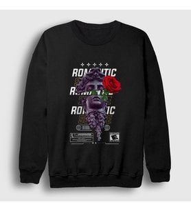 Presmono Unisex Siyah Romantic Sculpture Art Sanat Sweatshirt 450111tt