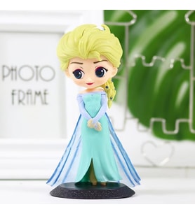 Karlar Ülkesi Frozen Prenses Elsa Anime Karakter Figür Oyuncak Dekoratif Hediyelik Biblo Bebek Mavi