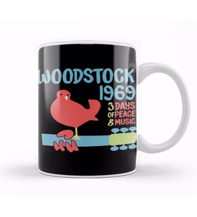 Woodstock 50th Anniversary 1969 2020 Woodstock  Woodstock 1969 Peace Love Bird Kupa Bardak Porselen