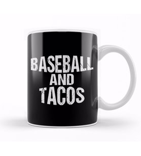 Baseball & Tacos Funny Athlete Taco Obsessed Kupa Bardak Porselen