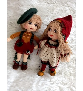 Arel ve Asel Kardeşler Amigurumi Organik Oyuncak
