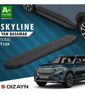 S-Dizayn TOGG T10X Skyline Siyah Yan Basamak 203 Cm 2023 Üzeri A+ Kalite