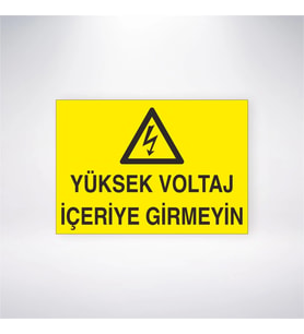 Yüksek Voltaj İçeriye Girmeyin