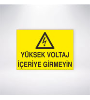 Yüksek Voltaj İçeriye Girmeyin