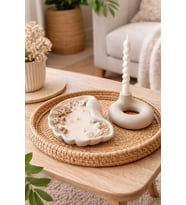 Mumelia Candles Sakin Dalgalar - Doğal Soya Seramik Tasarım Mum Seti