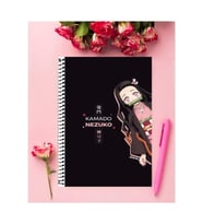 Nezuko Kamado Anime Defter 1 Adet Özel Tasarım A4 Boyutu 21*29 Cm Telli Kareli Defter