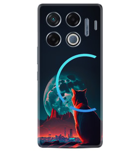 Infinix GT 20 Pro Kılıf Boutique Baskılı Resimli Dalgın Kedi Pcode -074