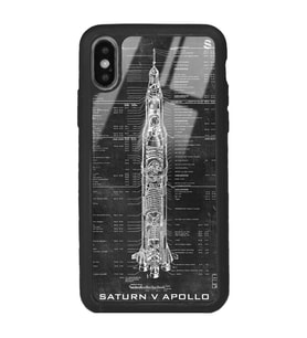 iPhone Xs Apollo Plan Tasarımlı Glossy Telefon Kılıfı