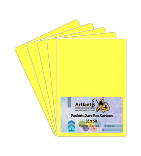 Fon Kartonu Fosforlu Sarı 35x50 5 Adet Artlantis Fosforlu Fon Kartonu Sarı 35*50 5 Adet (Neon Sarı)