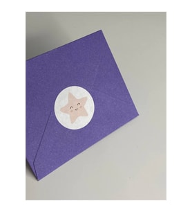 Pembe Gülücük Yıldız Etiketi Yuvarlak Mat Çıkartma Minik Yıldız Round Sticker 3 Cm (95 Adet)
