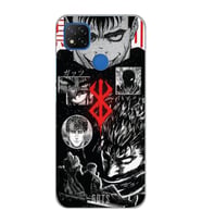 Xiaomi Redmi 9C / 10A Uyumlu Berserk Anime Tasarımlı Şeffaf Telefon Kılıfı