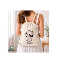 Snoopy Büzgülü Keten Çanta C282